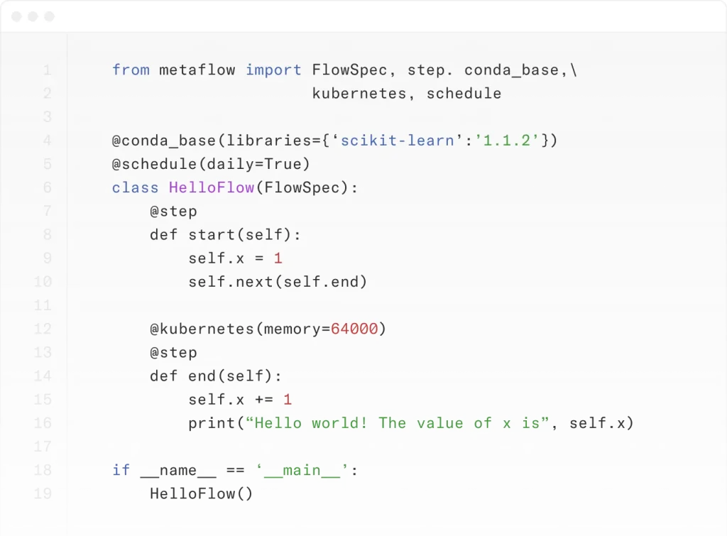 Metaflow data orchestration tool