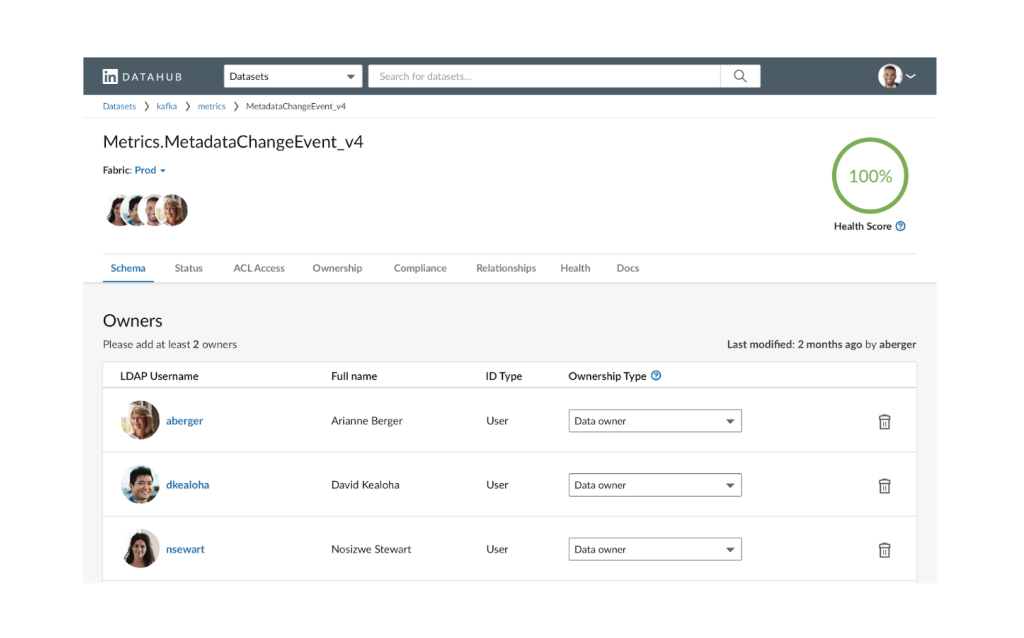 DataHub data catalog